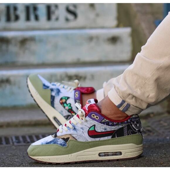 CONCEPTS x NIKE Air Maxi 1 SP Mellow Patchwork Floral Green Sz 10.5 NIB - Picture 1 of 9